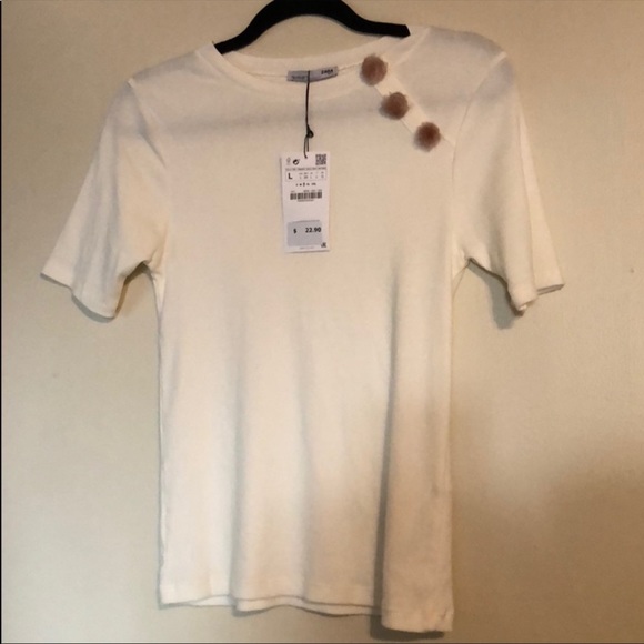 Zara Tops - Zara Pom Pom top